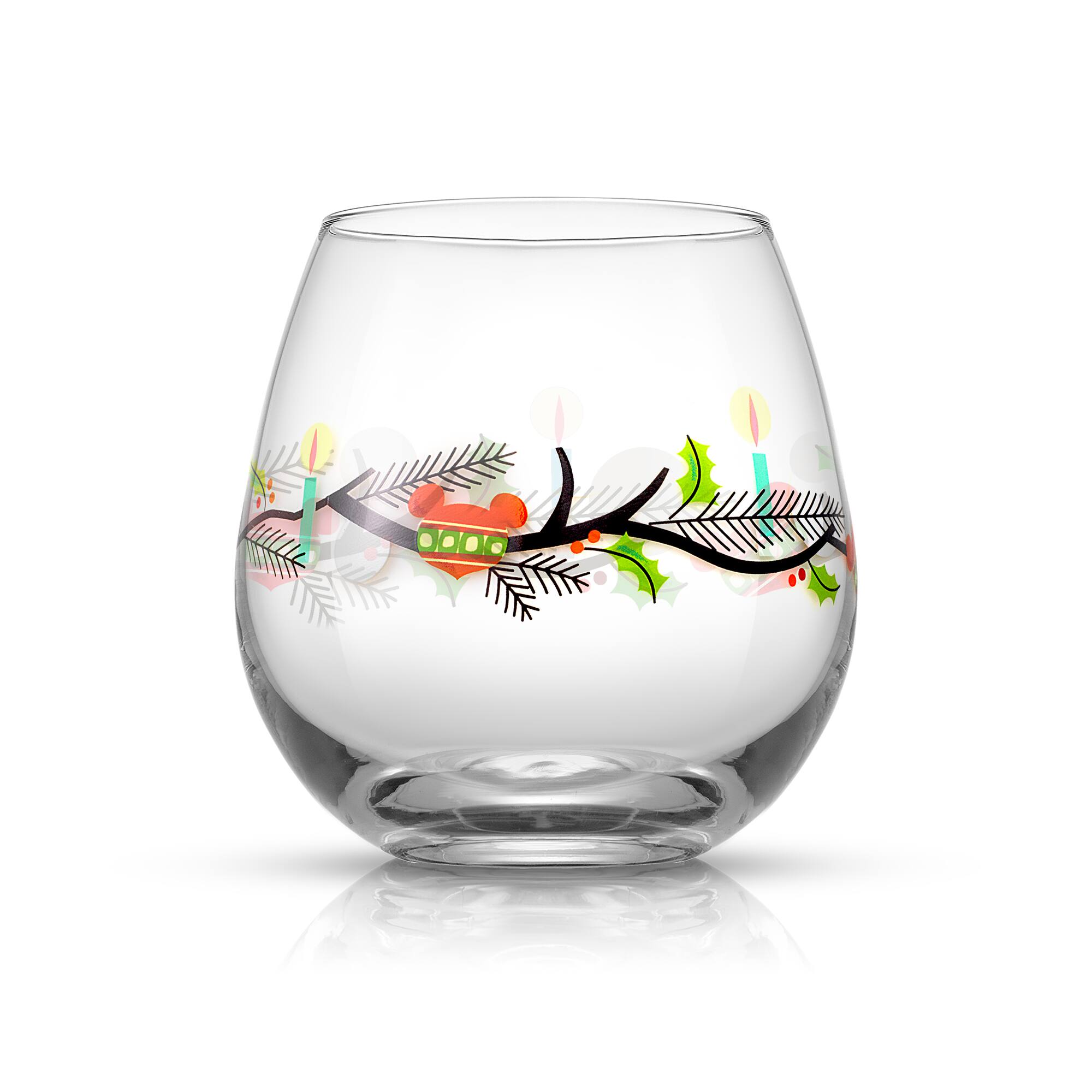 JoyJolt® Disney® 15oz. Mickey Mouse Joy O Joy Stemless Wine Glass, 4ct.